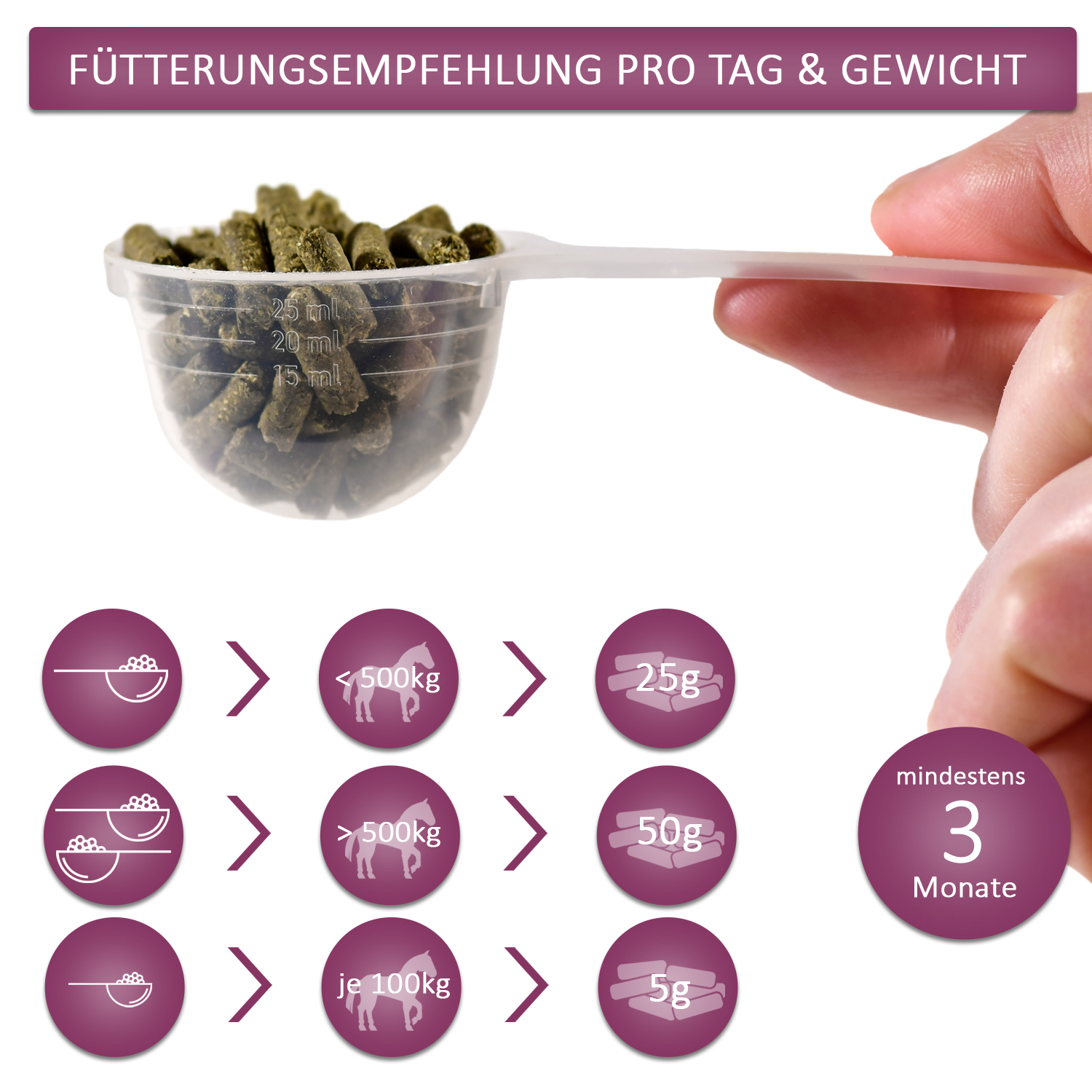 Dosierung von EquiMove bones